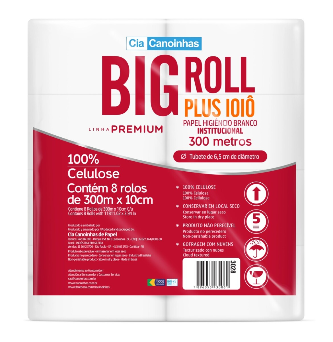 Papel Higienico Big Roll Plus 8rx 30omts 