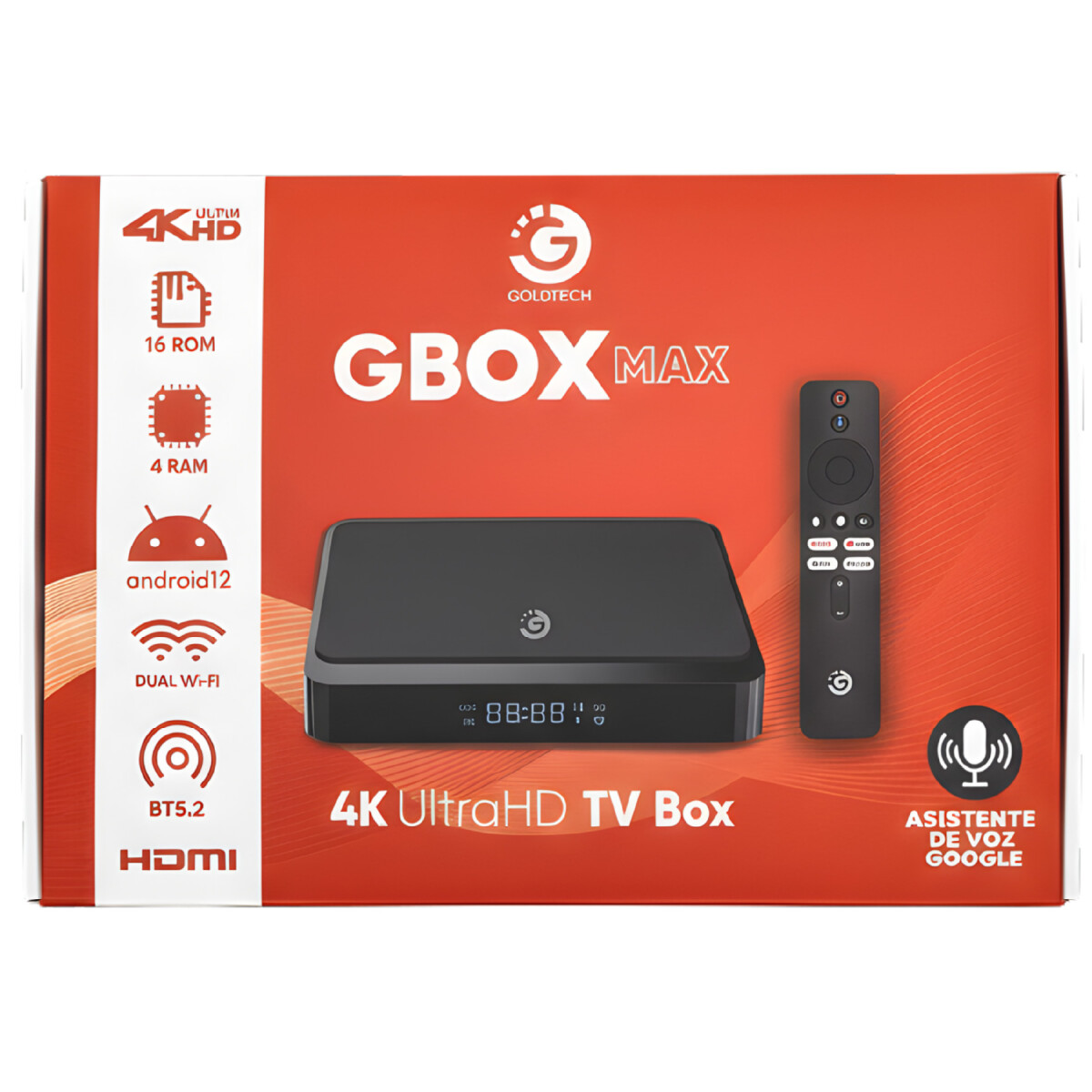 Smart Tv Box Goldtech 32Gb 4Gb Ram 4K Quad Core Android 11 - Color Negro 