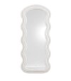 Espejo de pie con marco de ondas velvet - 60x160cm Blanco