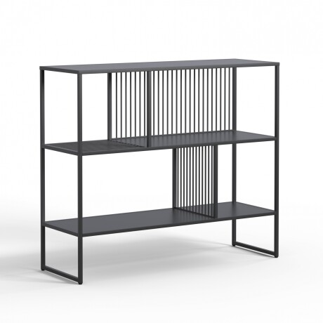 BIBLIOTECA METAL NEGRO OLIVIA