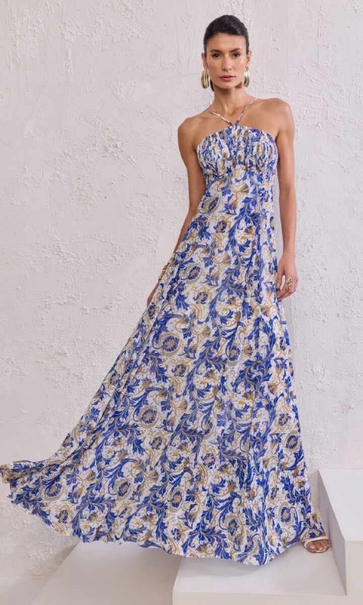 Vestido largo Halsey - Estampado 