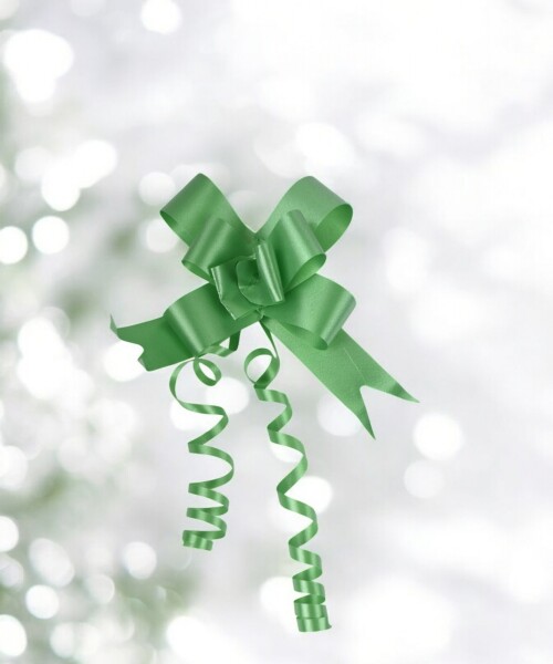 Pack x 10 uds. - moño magico 2x39 cm. VERDE