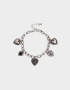 Pulseras Flexibles Antique Silver Pulsera Flexible Corazones Antique - Plateado Antique Silver