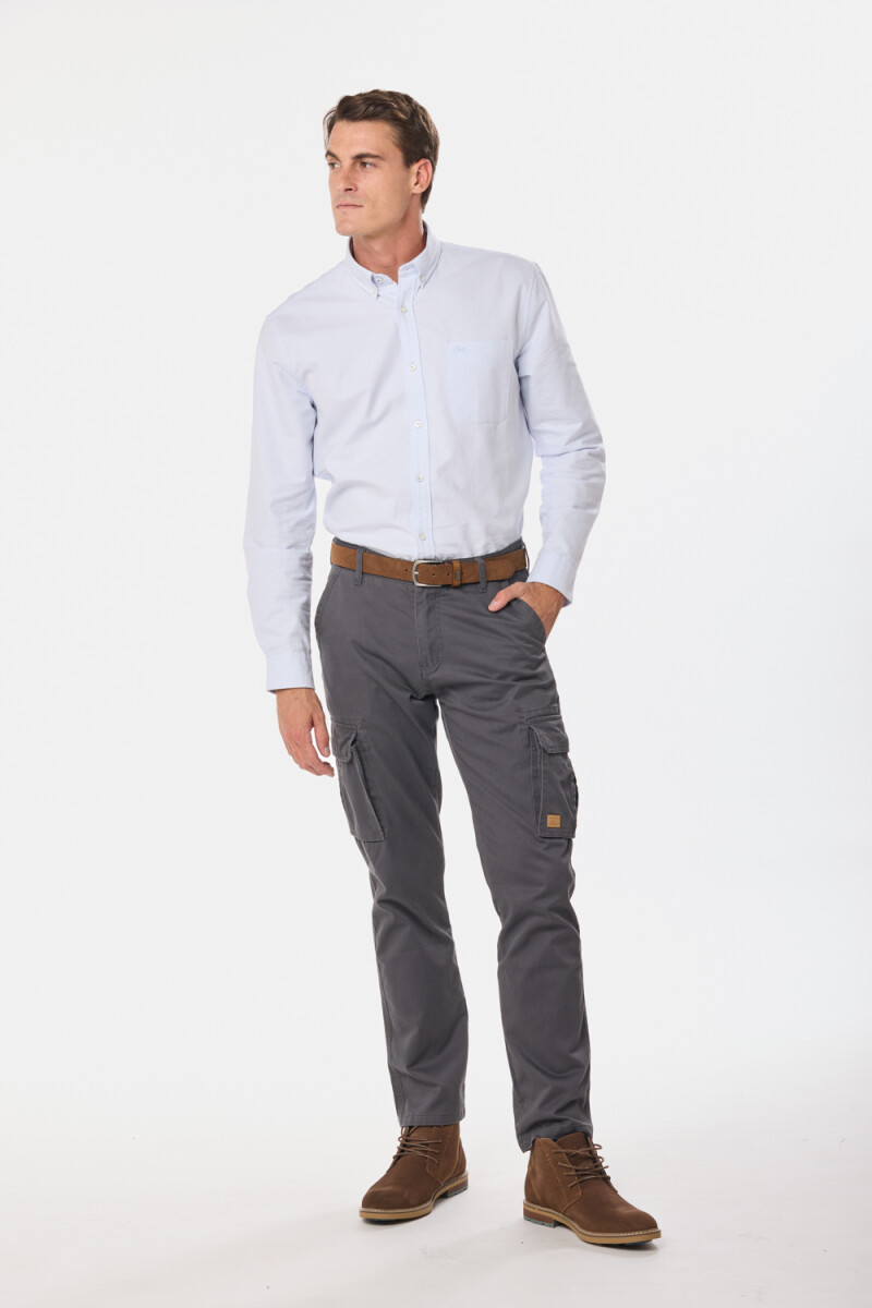 PANTALÓN CARGO - Gris Oscuro 