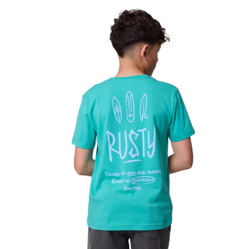 Remera Rusty Rokai Niño - Celeste Remera Rusty Rokai Niño - Celeste