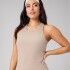 Bividi Modal Rib High Neck Built-In Bra Tank Mujer Brutalist Khaki