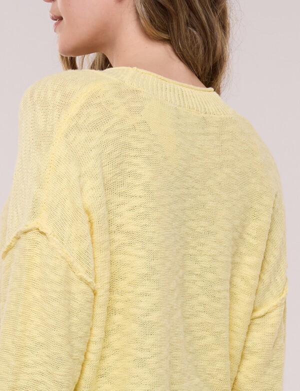 Cardigan Algodón Holgado AMARILLO