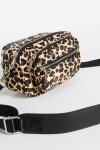 Bandolera con bolsillos animal print