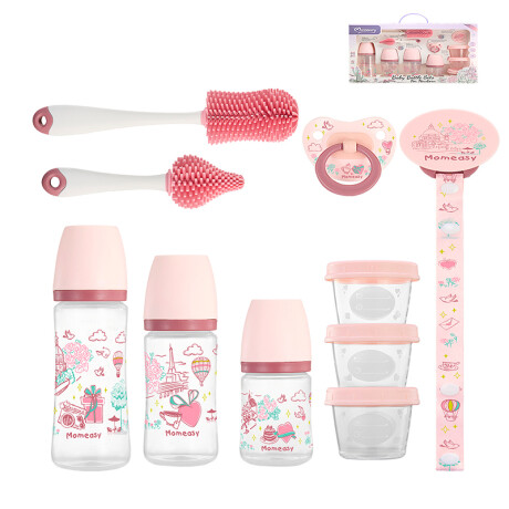 Set De Alimentación Para Bebes 11 Piezas Rosa