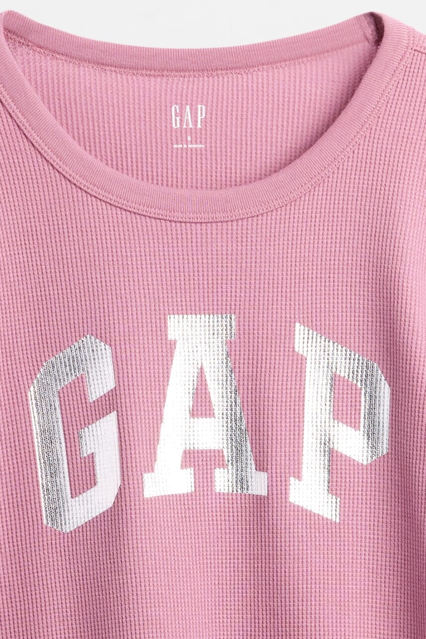 Remera Waffle Manga Larga Mujer Dusky Orchid 17-1610