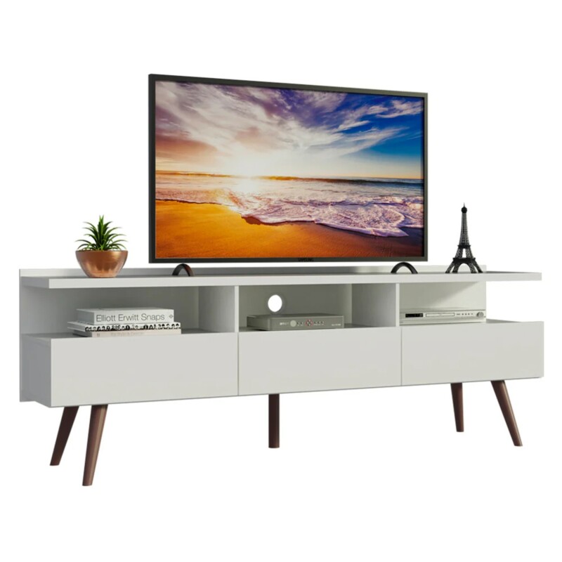Rack TV Lumax Londres hasta 65" con Cajones y Estantes Blanco