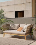 Sofá Belleny 3 plazas cuerda beige y madera maciza de acacia 176 Sofá Belleny 3 plazas cuerda beige y madera maciza de acacia 176