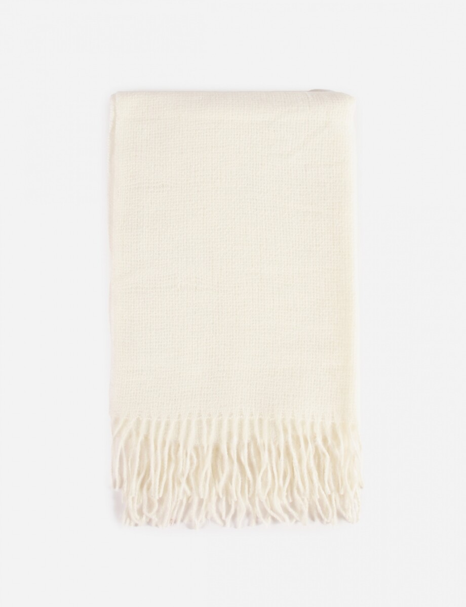 Bufanda tejida lisa - crudo 