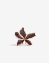 Broche Flores Broche Metal Con Esmalte En Forma De Flor. - Rojo Burdeaux