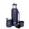 Set De Termo 1 Litro Y Mate Diseño Clásico brio Acero Inox Azul