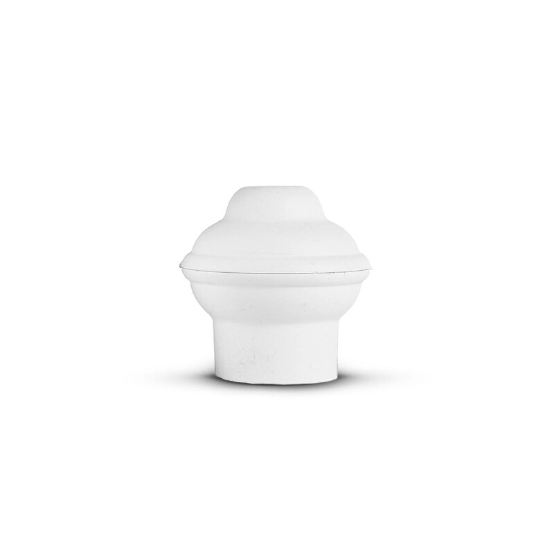Barrote Cortina Palo Metal 3,00m 28mm + 2 soporte Blanco Mate BLANCO MATE