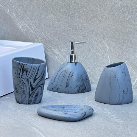 Set de Accesorios de Baño 4 Piezas en Resina Set de Accesorios de Baño 4 Piezas en Resina