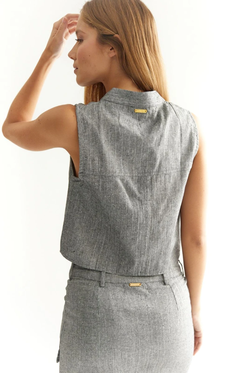 Blusa Luva gris l