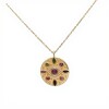 Conjunto Kali-Plata rodinada 925 con micra oro 18 k-Turmalinas multicolor y Topacio blanco-CJ2005 conpiedra