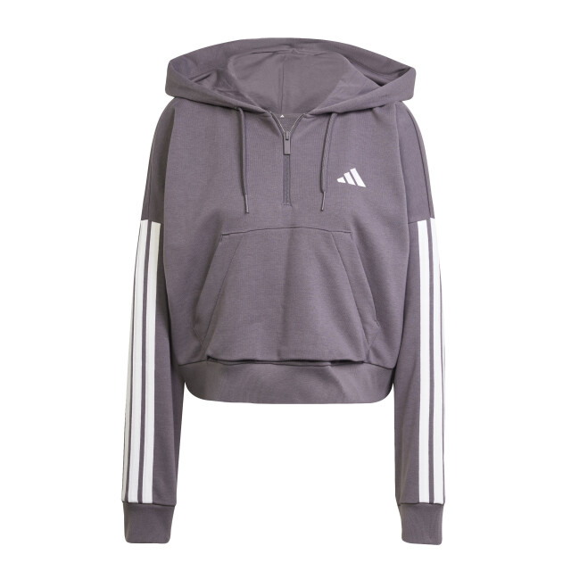 Campera de Mujer Adidas Essentials Zip Gris - Blanco