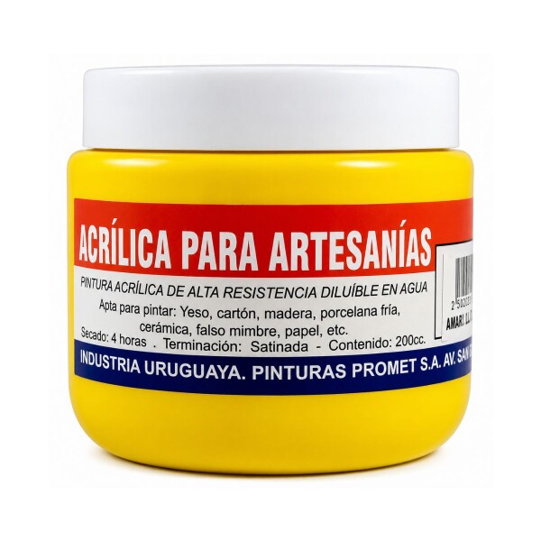 PINTURA ACRILICA ARTISTICA 200ML Amarillo