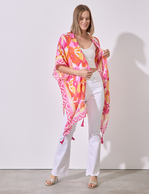 Kimono Printed MULTI/FUCSIA