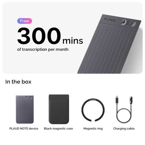 PLAUD NOTE AL VOICE RECORDER BLACK PLAUD NOTE AL VOICE RECORDER BLACK