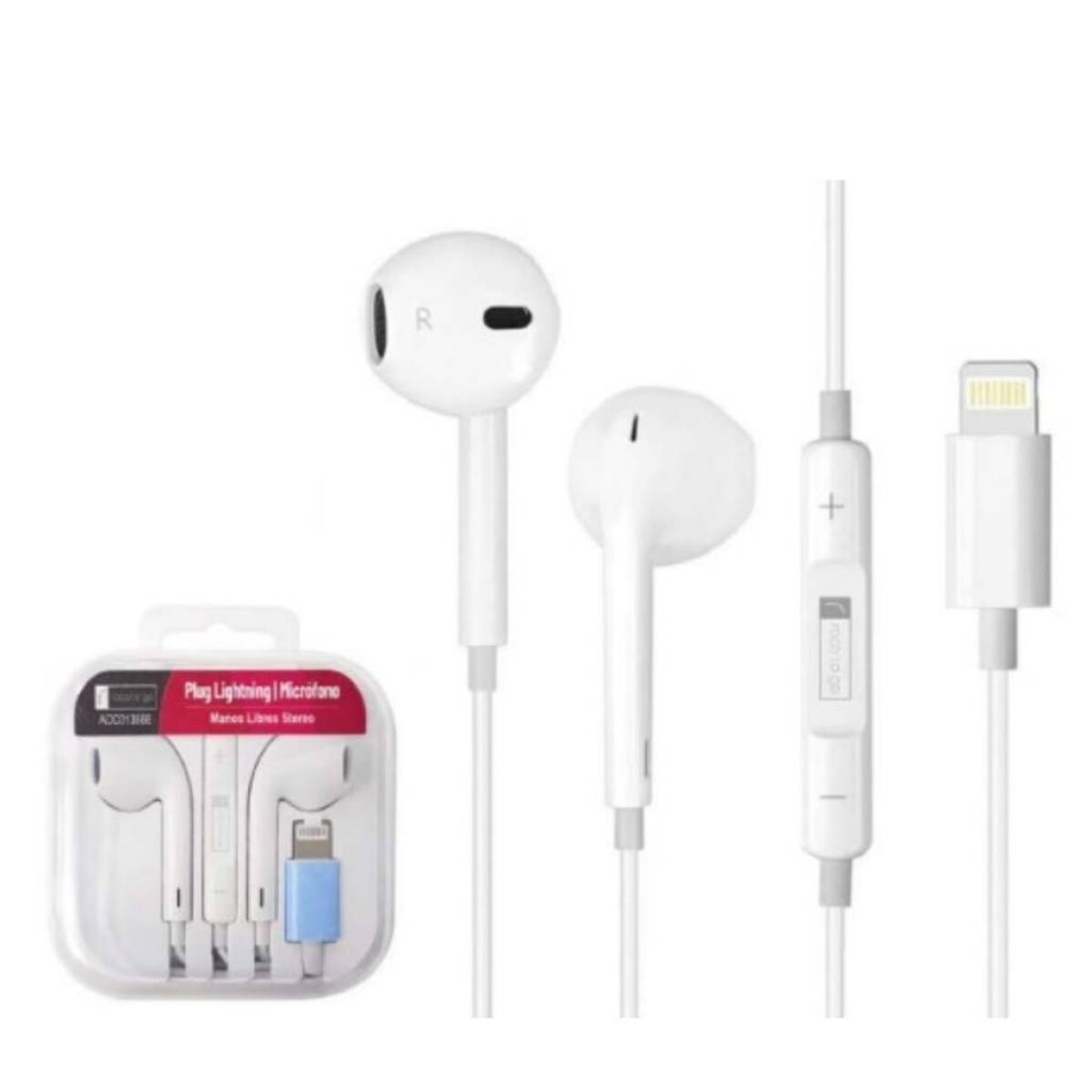 Auriculares Stereo Roca To Go Lightning Universo Binario - BLANCO 