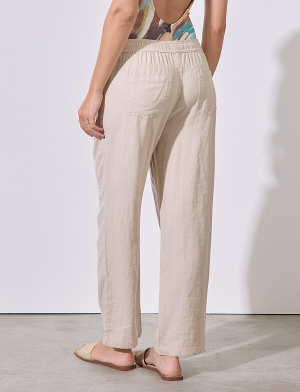 Pantalon Lino BEIGE