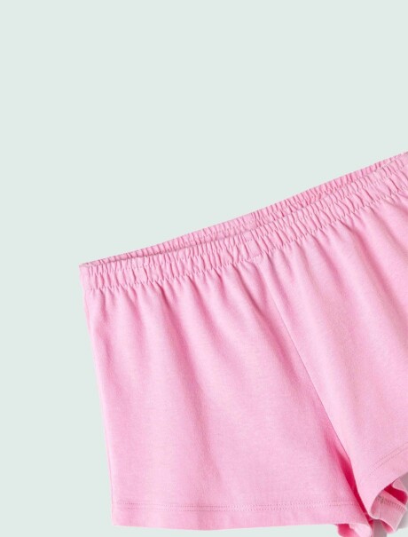 PIJAMA INFANTIL CON SHORT ROSADO