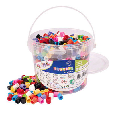 Cuentas para planchar XL 900 piezas en tubo 10 colores Hama Beads Playbox Cuentas para planchar XL 900 piezas en tubo 10 colores Hama Beads Playbox