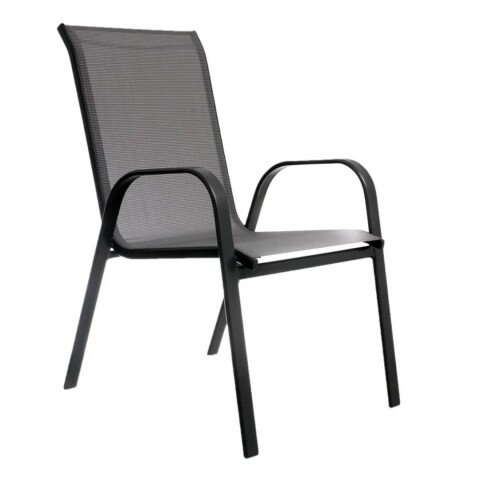 Silla de Patio Sling de Acero Gris Silla de Patio Sling de Acero Gris