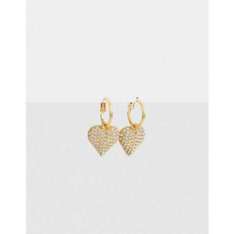 Aros Argollas Con strass Dorado