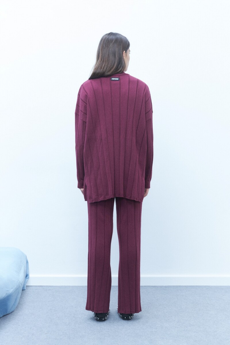 Sweater rib bordo