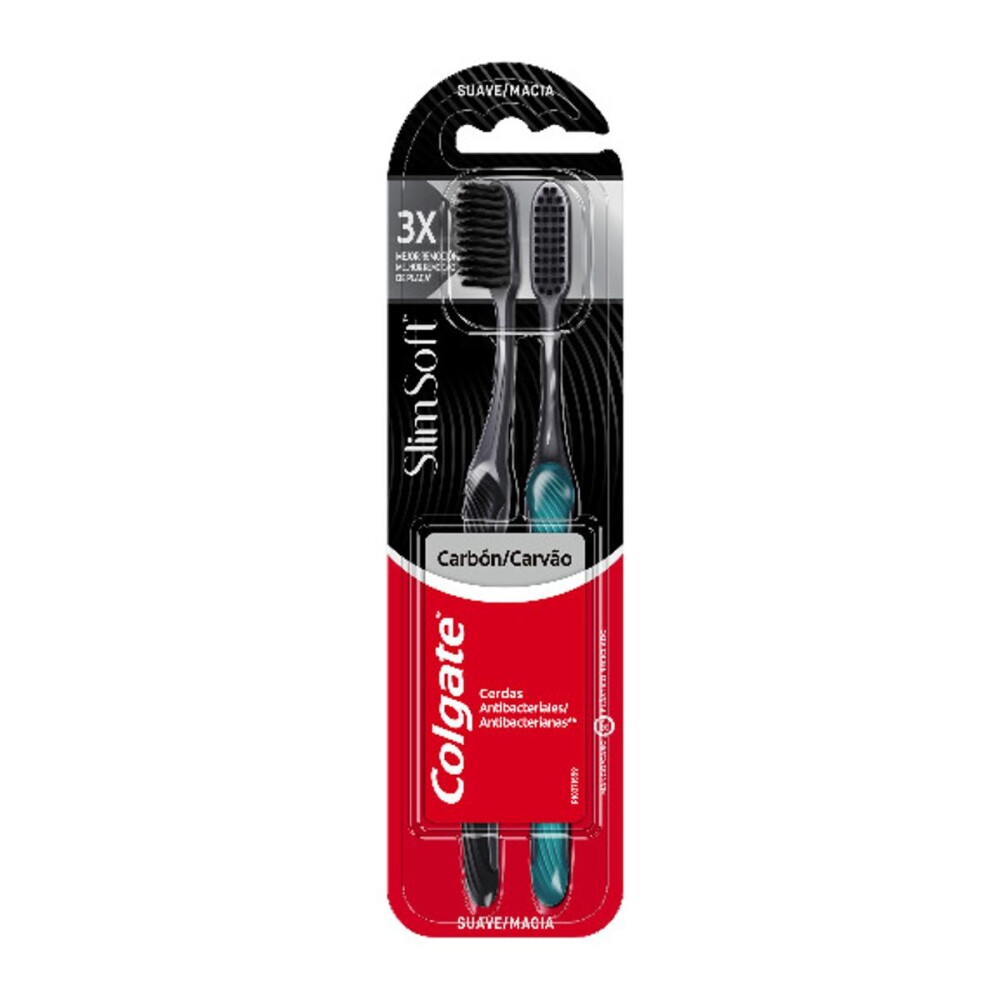COLGATE CEPILLO SLIM BLACK 2X1 SUAVE CJ única