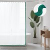 Cortina de baño Ondas verde