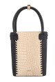 CARTERA MATERA TERRANO DE MANO TAUPE CROCO