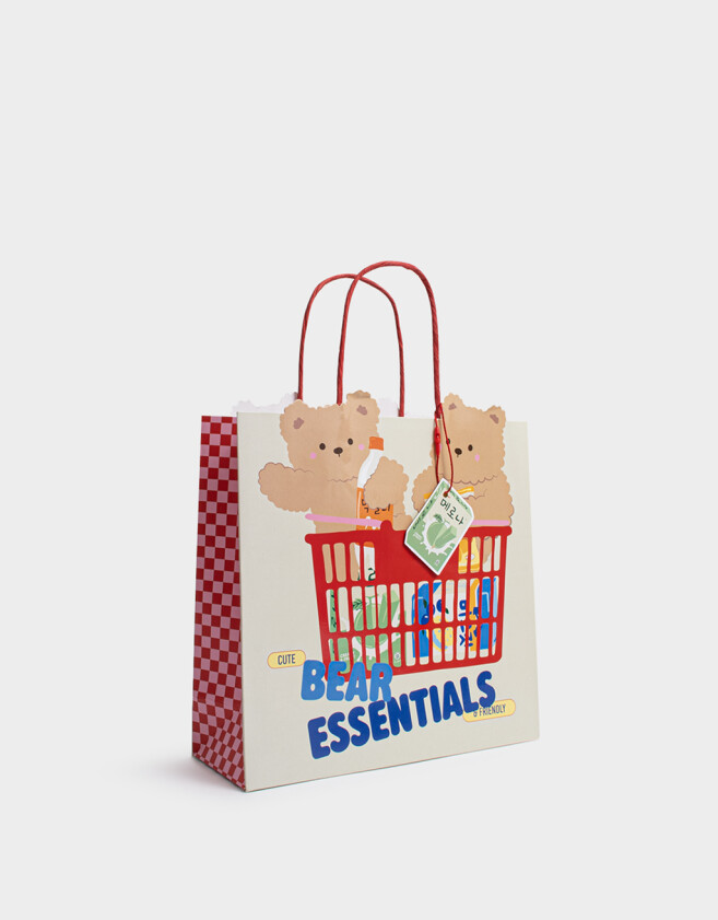 Accesorios Regalos Lúdico Bolsa De Regalo M Korean Food - Blanco Crudo