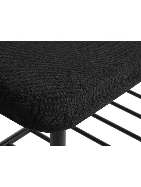 Banco VANDSTED con estante tela negro/negro Banco VANDSTED con estante tela negro/negro
