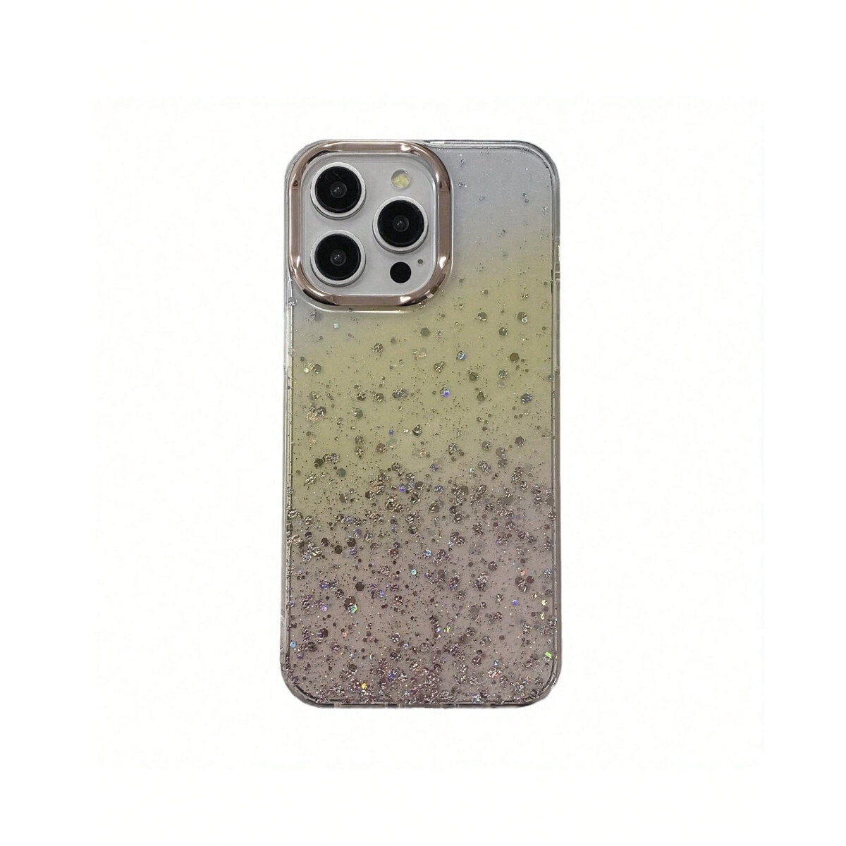 Protector para iPhone 16 Pro glitter negro transparente 