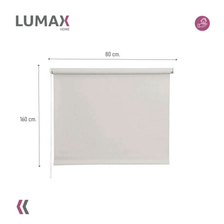Cortina Roller Blackout Lumax 80 X 160 Cm Colores Gris