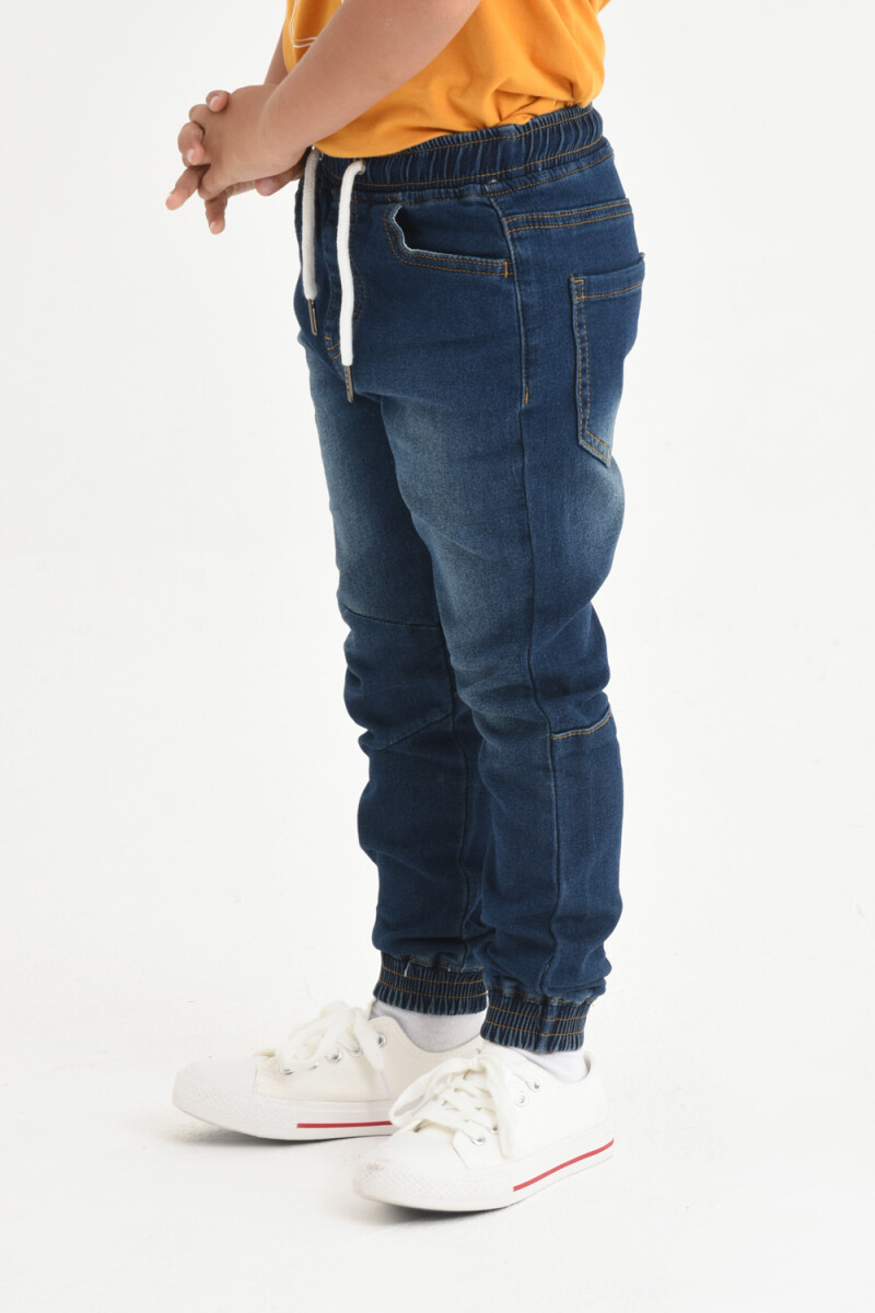 Pantalón jogger de jean Azul oscuro