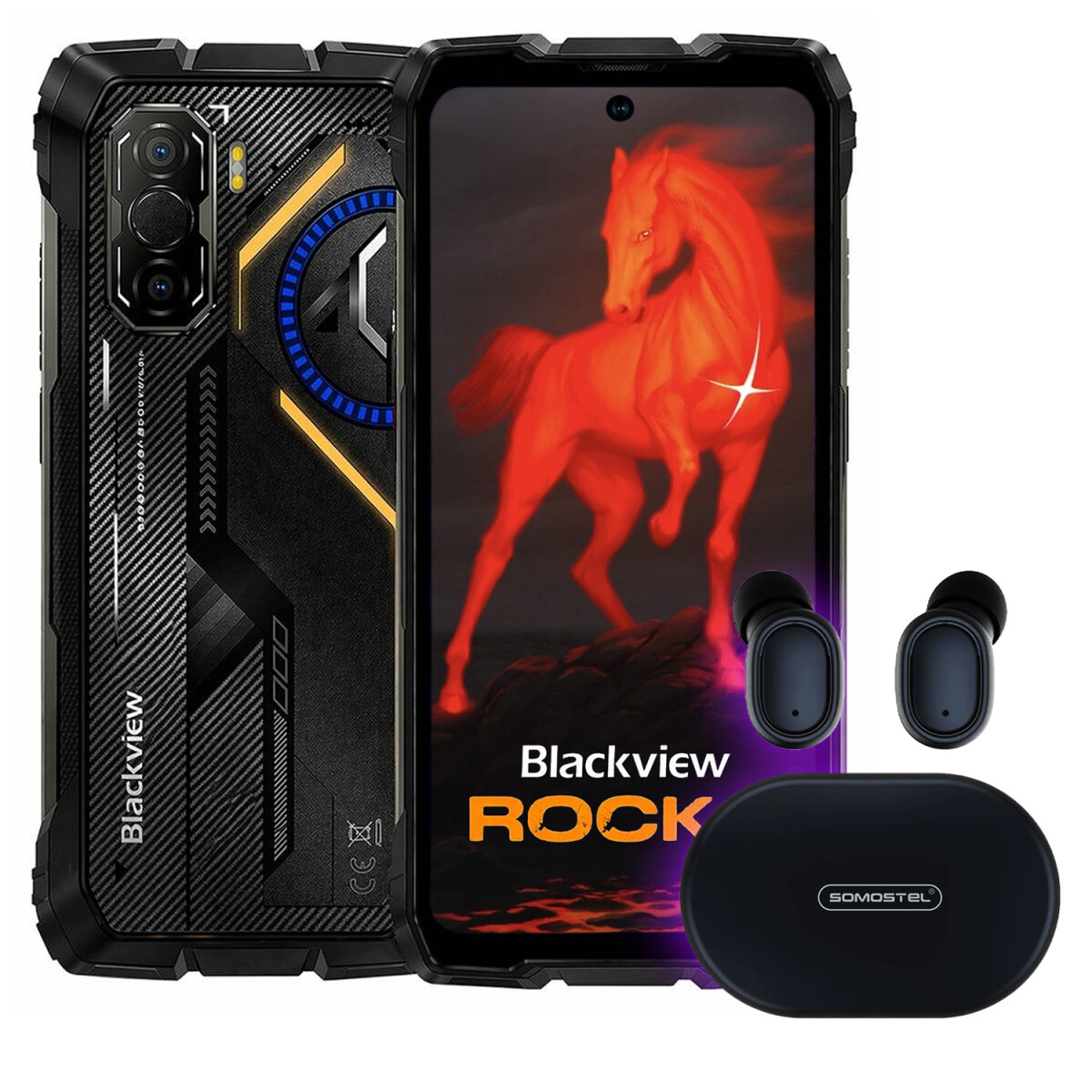 Blackview Rock 3 32(8+24)gb Ram 256gb 4g Robusto De Trabajo + Regalo - PK BLACKVIEW ROCK 3 8/256 4G NEGRO +REGA 