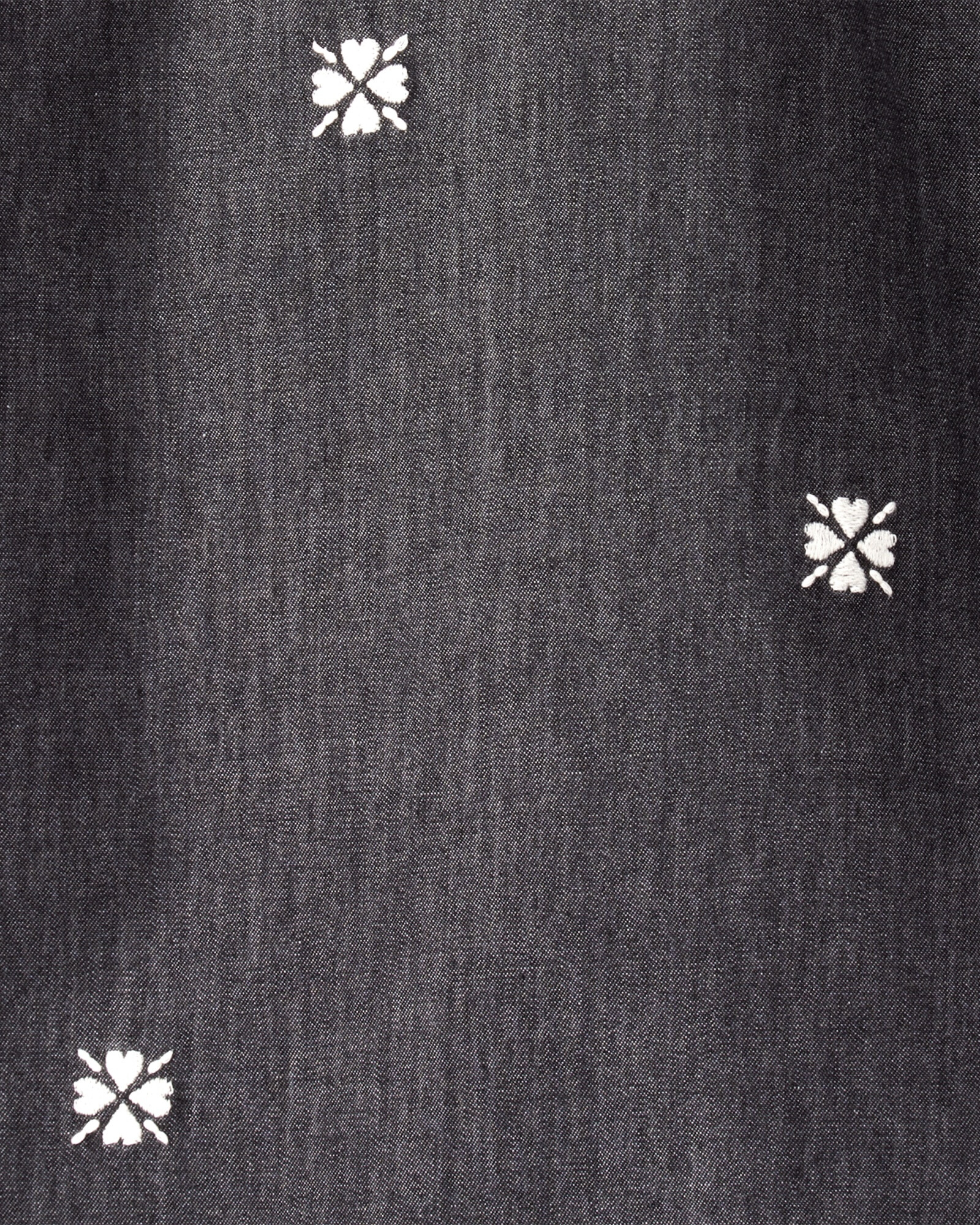 Vestido de chambray, negro, estampado Vestido de chambray, negro, estampado