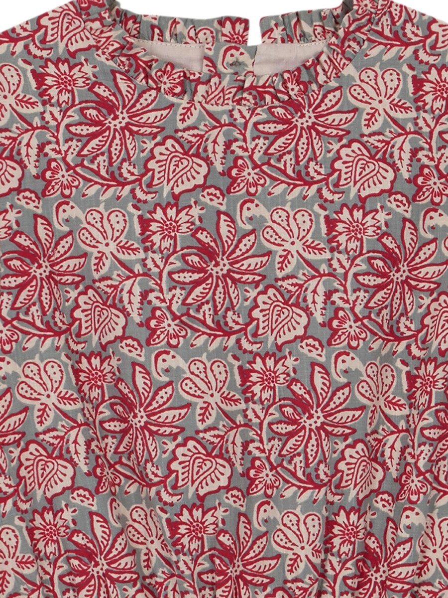 Vestido Flor India Verde Oscuro