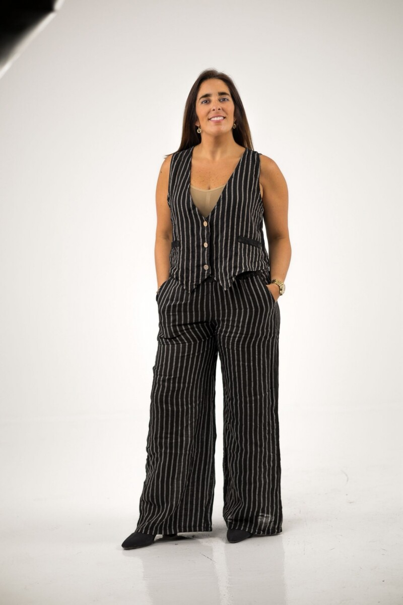 Conjunto 100% lino - Negro 