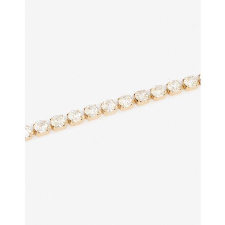 Collar Corto Strass Dorado