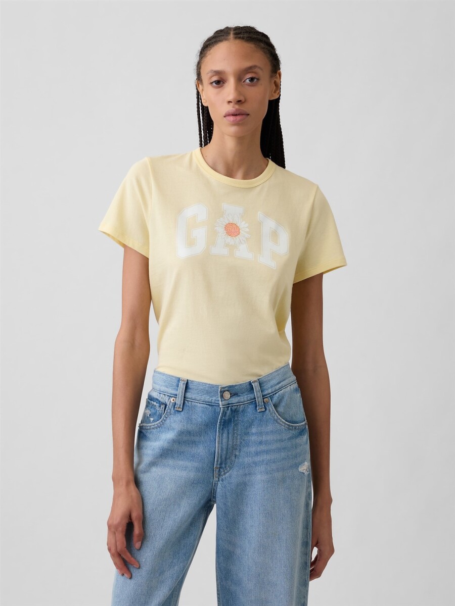 Remera Logo Gap Manga Corta Mujer - Maize 