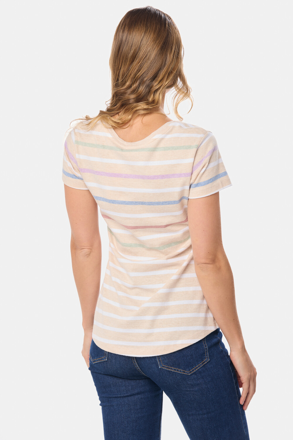 REMERA RAYADA Beige