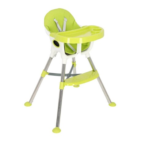 Silla Alta de Comer para Bebé Portable con Altura Ajustable Verde